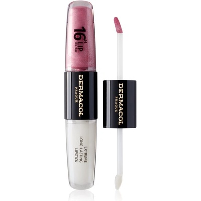 Dermacol 16H Lip Colour дълготрайно червило и гланц за устни цвят 11 Soft Heart 2x4ml
