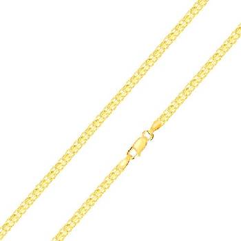Šperky eshop Retiazka v žltom zlate striedavo napájané zložené očká S3GG186.24