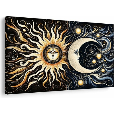 Obraz slunce a luna - 30x20