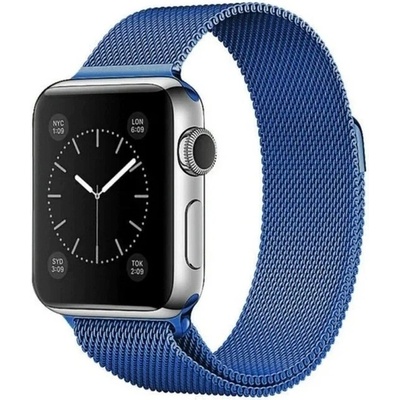 HQWear Каишка Magnetic Strap за Apple Watch 6/5/4/3/2 / SE, (40mm / 38mm), метална, синя (KXG0030888)