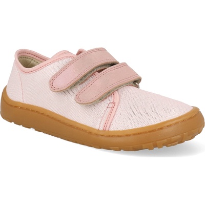 Froddo Barefoot plátené topánky Canvas Pink shine svetloružové