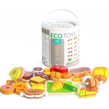 Eco Toys drevené potraviny 23 kusov TL87115