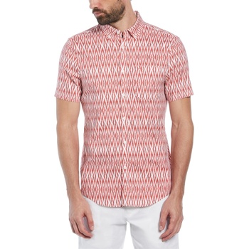 Image 1 of Original Penguin Риза с къс ръкав Original Penguin Men's Diamond Pattern Short Sleeve Shirt - Mineral Red