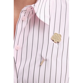 KENZO Памучна риза Kenzo дамска в розово със свободна кройка с класическа яка FF62CH2549LU (FF62CH2549LU)