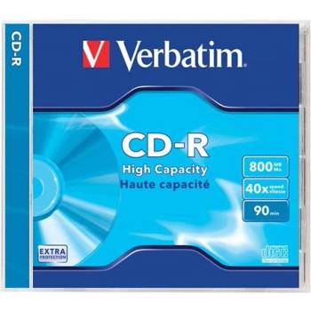 Verbatim CD-R 90 40x Обикновен калъф 1 бр. (1 етикет) 43428 (43428)