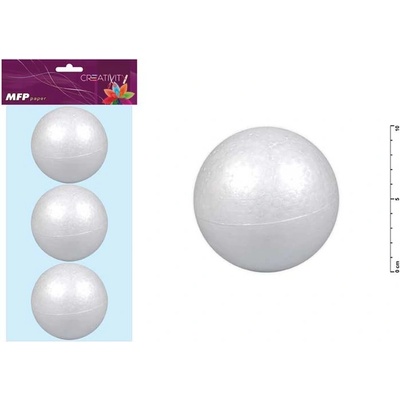 MFP 8885502 Koule 10cm 3ks polystyren