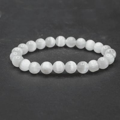 Milujeme Kameny Selenit bílý kulička NKSB123