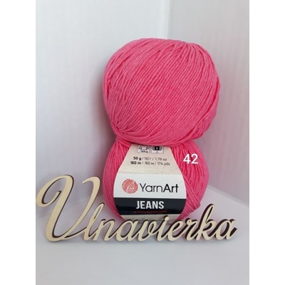 YarnArt Jeans 42 stredne-ružová