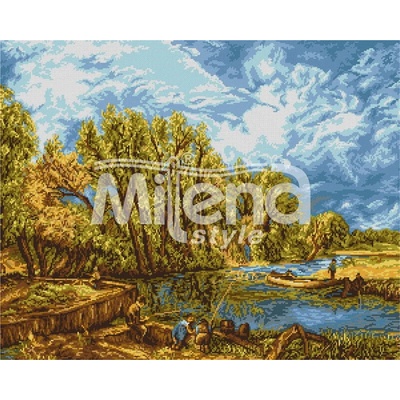 Milena Style На реката - гоблен със схема конци Ariadna 1: 1
