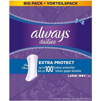 Always Dailies Extra protect Large intímky s jemnou vôňou 52 ks