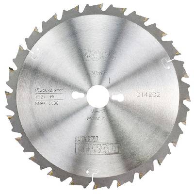 нож за радиални триони, FT/DL 10°, 250 x 30 мм, 24 зъба DT4202 (DT4202)