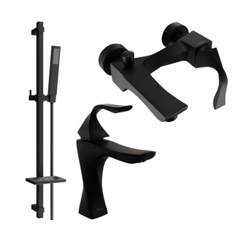 Mexen Estrella DQ02 комплект за вана, черен - 72303DQ02-70 (72303DQ02-70)