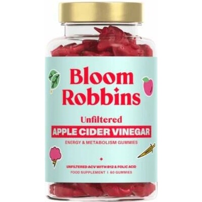 Bloom Robbins Unfiltered apple cider vinegar 60 žuvacích pastiliek