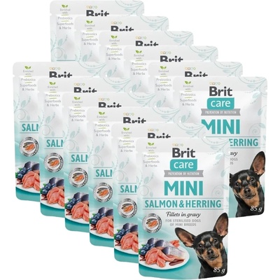Brit Care Mini филе от сьомга и херинга в сос 12x85г