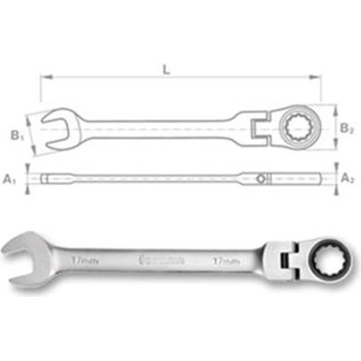 Fortum klíč očkoplochý ráčnový na kloubu 12mm 4720212