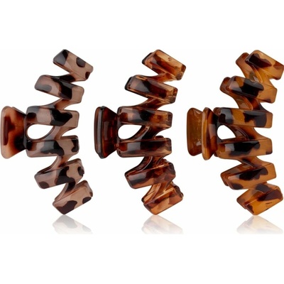 Brushworks Tortoiseshell Claw Clips štipce na vlasy 3 ks