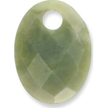 Sparkling Oválný přívěsek ze zeleného nefritu PENGEM61-MO