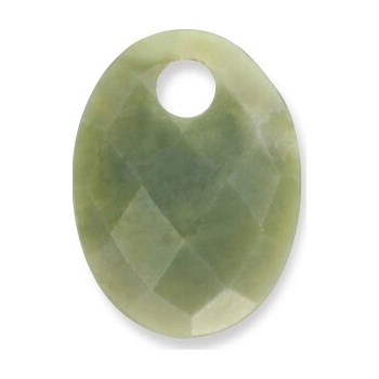 Sparkling Oválný přívěsek ze zeleného nefritu PENGEM61-MO