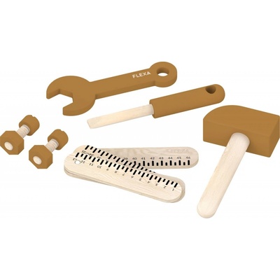 Flexa Play Dřevěné nářadí k dětskému ponku - hořčicové