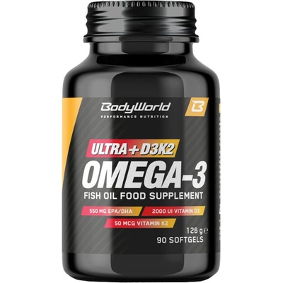 BodyWorld Ultra+D3K2 Omega-3 90 kapsúl
