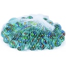 Cvrnkací skleněné kuličky 50 + 1