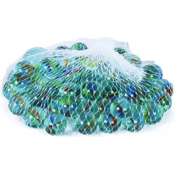 Cvrnkací skleněné kuličky 50 + 1