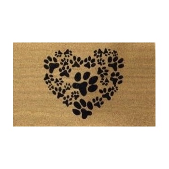 Home Elements Srdce z Tlapek kokosová běžová 43 x 73 cm