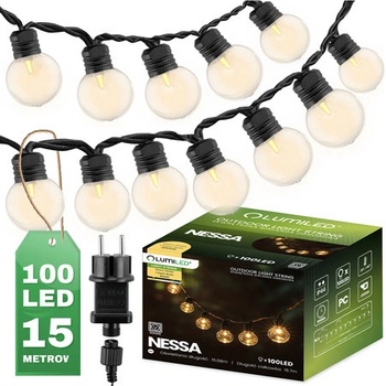 Záhradná svetelná girlanda NESSA LUMILED 15,7m 100 LED 3000K