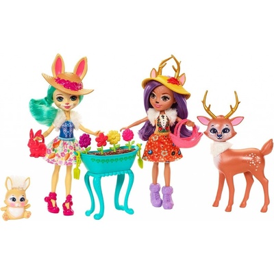 Mattel FDG01 Enchantimals Magická záhrada bábiky Danessa Deer a Fluffy Bunny