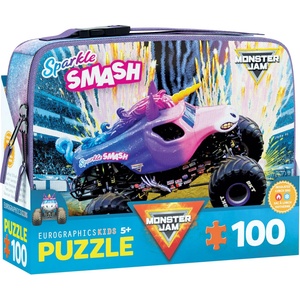 EUROGRAPHICS Детски пъзел Eurographics от 100 части - Кутия за обяд "Monster Jam: Sparkle Smash (91005947)