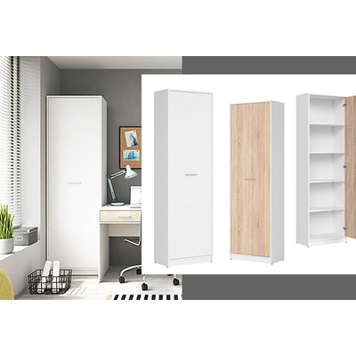BRW Гардероб с 1 врата Nepo Plus - бял (S435-REG1D)