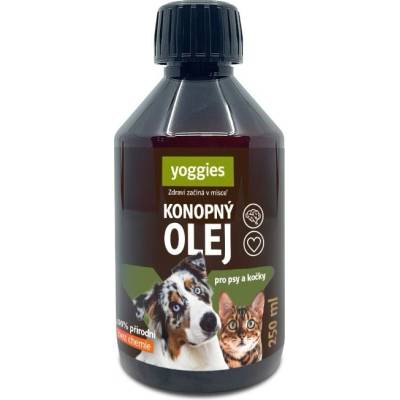 Yoggies Konopný olej pro psy a kočky 250 ml