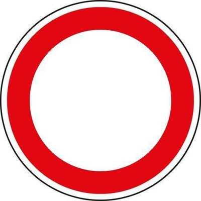 Dopravní značka Zákaz vjezdu všech vozidel (v obou směrech) (B1)