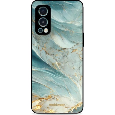 Mobiwear Glossy OnePlus Nord 2 5G G022G Zelenkavý a zlatavý mramor