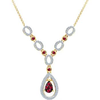 Image 1 of SAVICKI Колие с капка Savicki: злато, диаманти, рубини