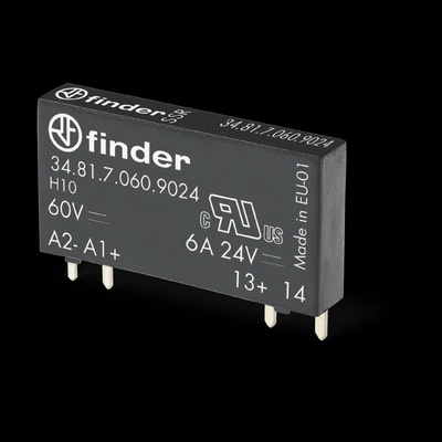 FINDER Relé 34.81.7.024.8240, 1Z/230V AC/2A,24V DC 348170248240