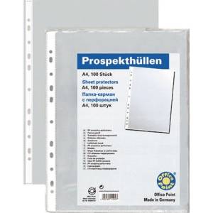  Джоб кристал лукс Office Point А4 40 mic 100 бр (1303388-3400010-40)