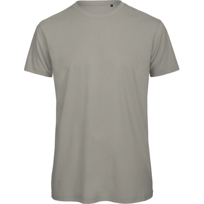 B&C tričko Inspire T medium fit z bio bavlny krátký rukáv pánské šedé světlé