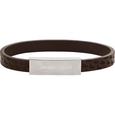 Emporio Armani Kožený hnedý náramok EGS3251040