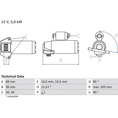 BOSCH 0 986 021 810 Startér (0986021810) – Zboží Mobilmania