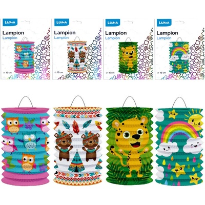 Luma Lampion průměr 15cm válec dětský mix 2