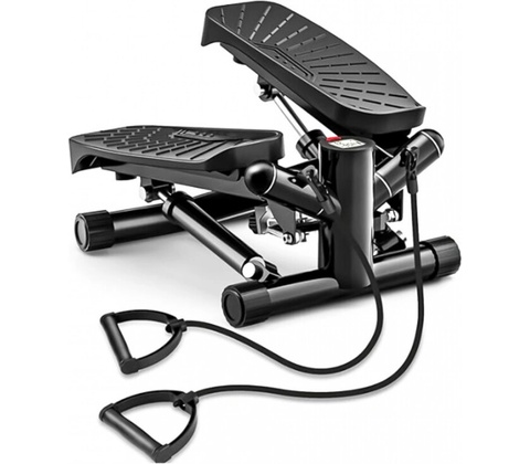 Fitness stepper s expandérmi čierna