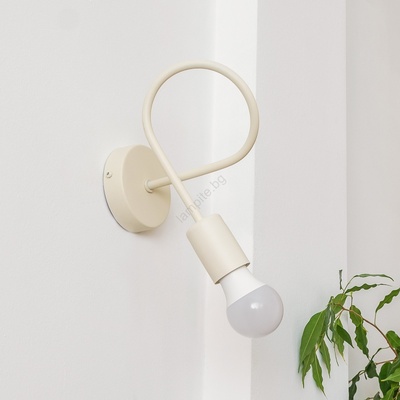 Helam Стенно осветително тяло OXFORD 1xE27/15W/230V, кремаво (HE1747)