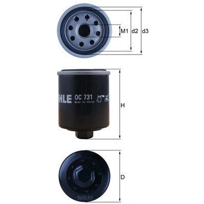 Olejový filter MAHLE OC 731 OC 731