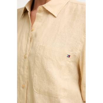 Tommy Hilfiger риза дамска от лен (WW0WW48925)