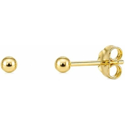 Šperky Nina Pozlacené stříbrné náušnice Zlaté zrnko kuličky 925/1000 (3 mm) ns zlac 004