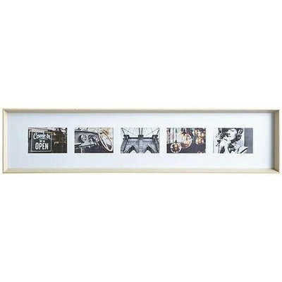 Kolážový fotorámeček na 5 fotografií Axcel 10x15 béžový na zeď MDF sklo