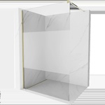 Mexen Kioto душ стена Walk-in 70 x 200 cm, прозрачен/матов 8 mm, златен - 800-070-101-50-35 (800-070-101-50-35)
