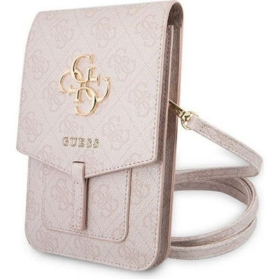 Pouzdro Guess 4G Metal Logo Phone Bag Universal růžové