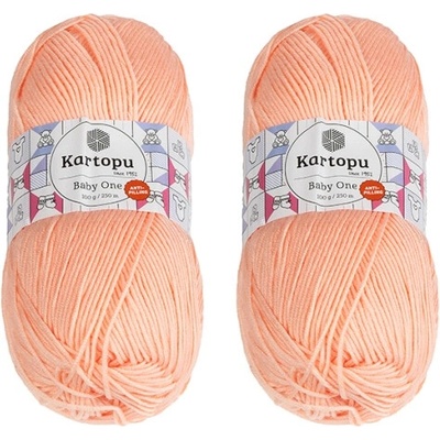 Bellatex SET 2ks Příze BABY ONE 100g / 250 m Meruňková